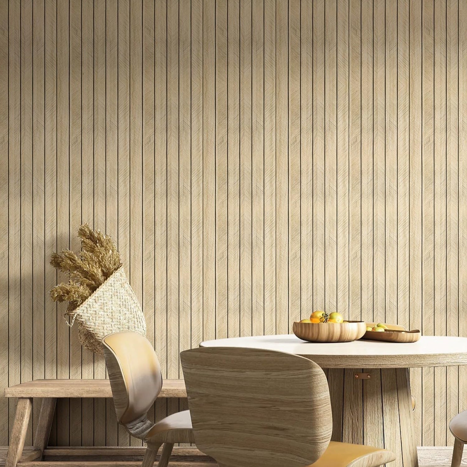 3D dekoratyvinė sienų panelė (lipni) – medžio imitacija 300 x 45 cm