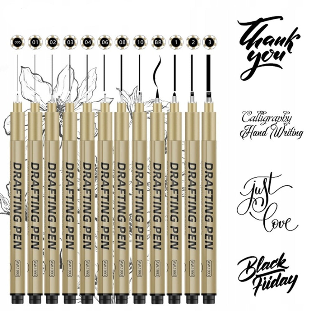 „Art Walker Drafting Pen“ techninių rašiklių rinkinys 12 vnt.