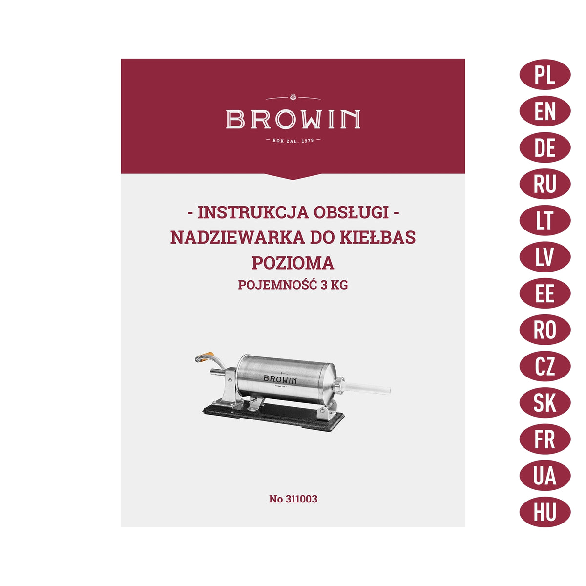Horizontalus dešrelių kimštuvas 3 kg