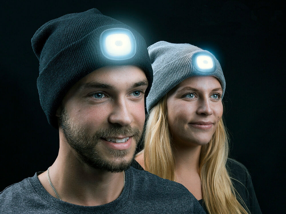 Kepurė su Led šviesa - Pilka