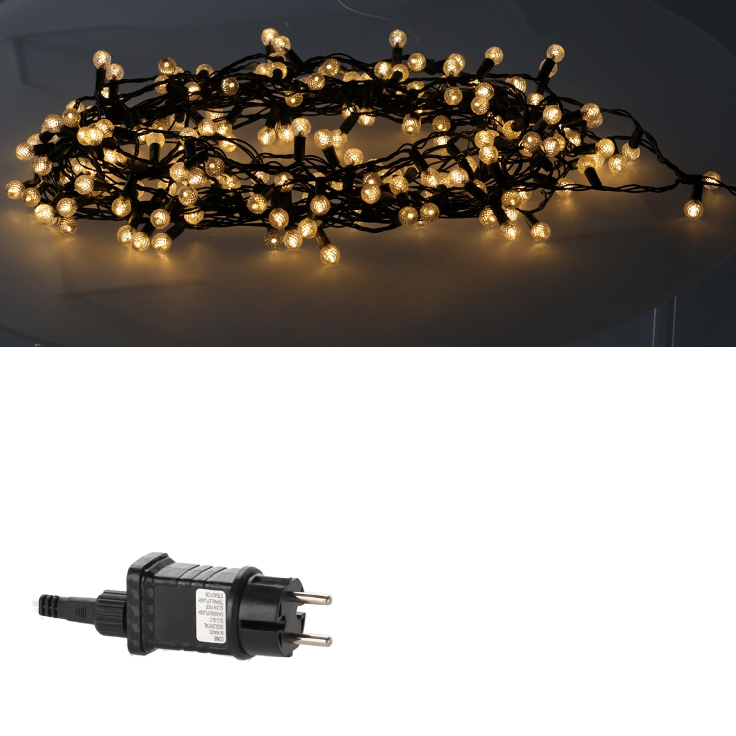 LED girlianda „Cherry Ball“ 200 LED, šiltai balta, 16 m