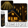 LED girlianda „Meteorai“, 8 × 50 cm, 288 LED, šiltai balta