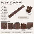 Metalinis užtrauktukas 18 cm – tamsiai rudos spalvos