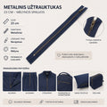 Metalinis užtrauktukas 24 cm – mėlynos spalvos