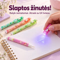 Nematomo rašalo rašiklis su UV lempute – slaptoms žinutėms