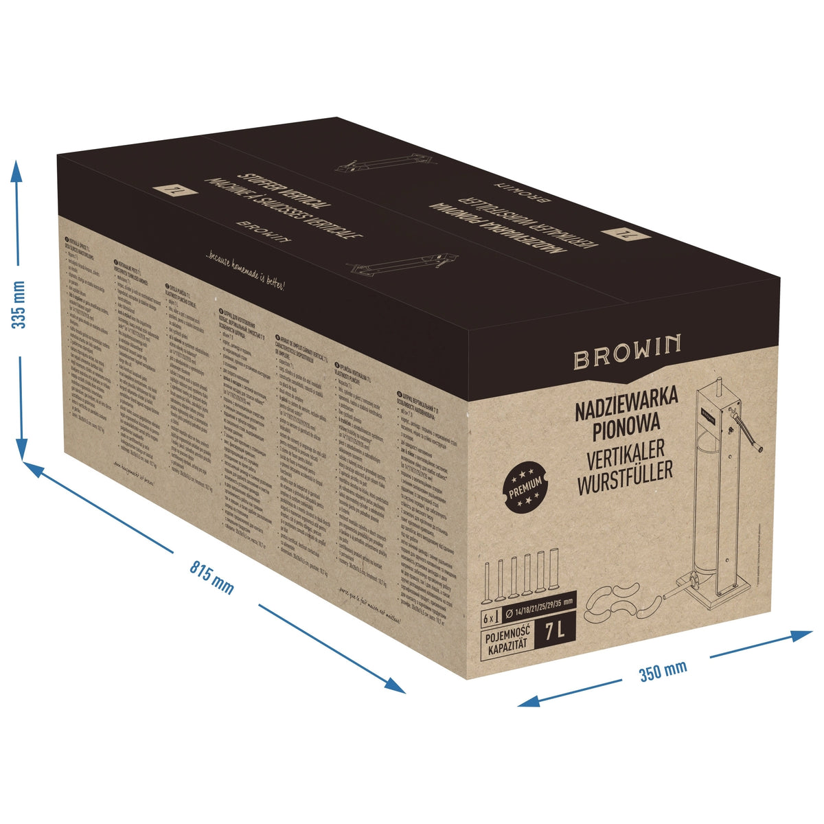 Premium klasės vertikalus kimštuvas 7L