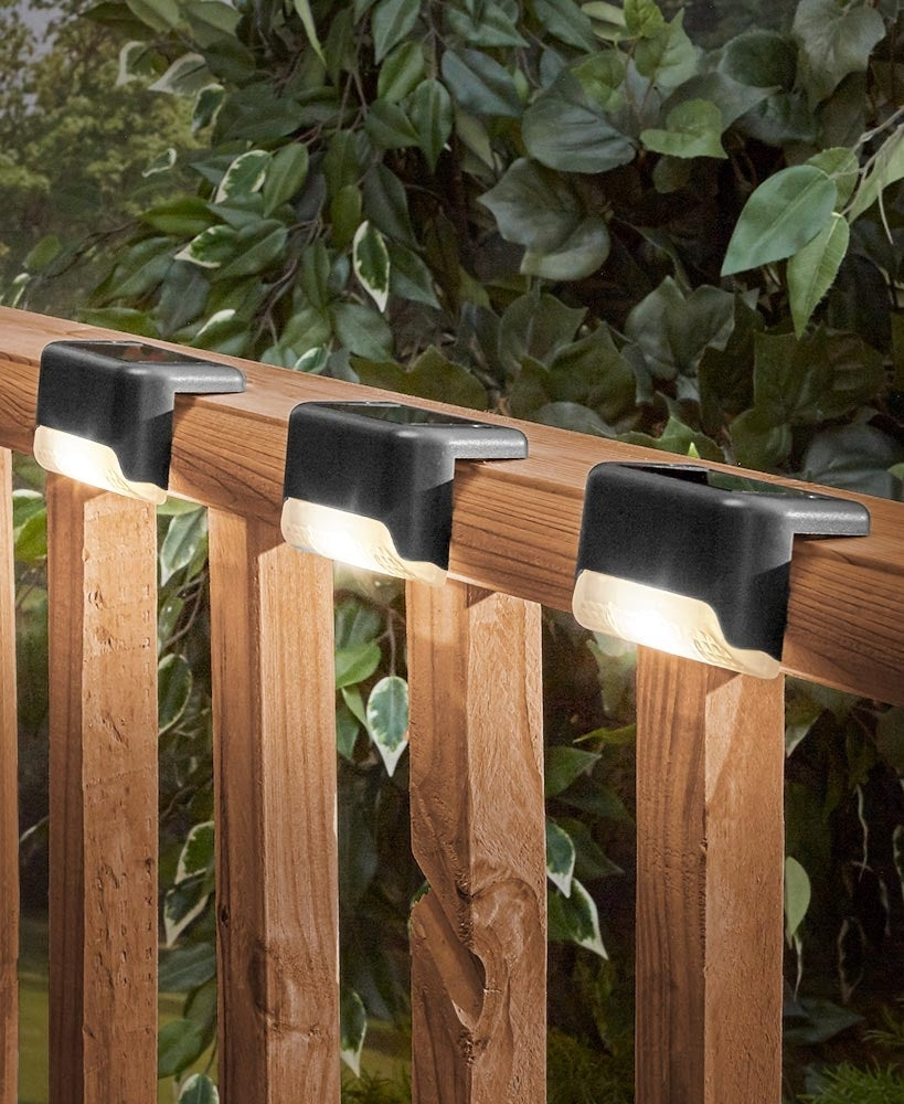 Saulės šviestuvų rinkinys „Linus“ – 4 vnt., LED, šiltai balta šviesa