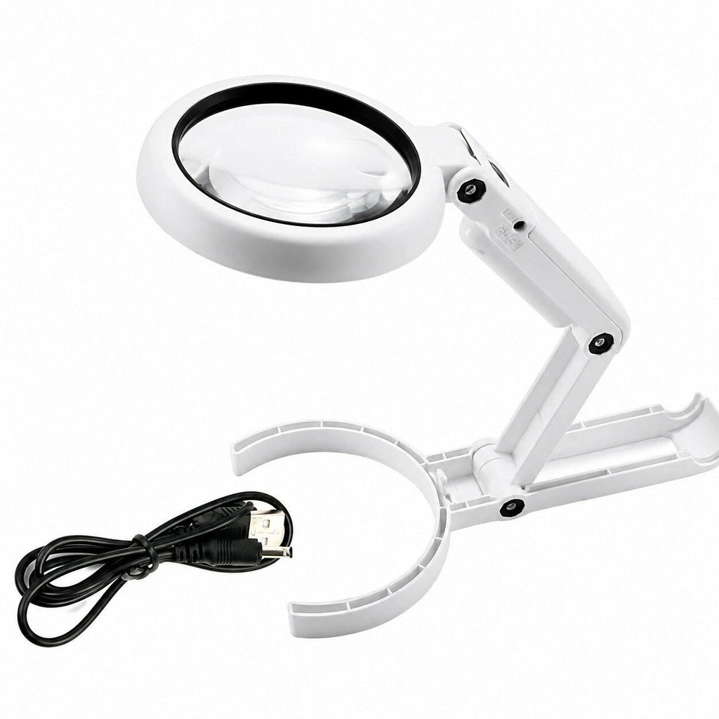 Stalinė ir rankinė lupa su LED apšvietimu