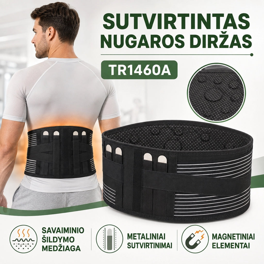 Sutvirtintas nugaros diržas - XXL