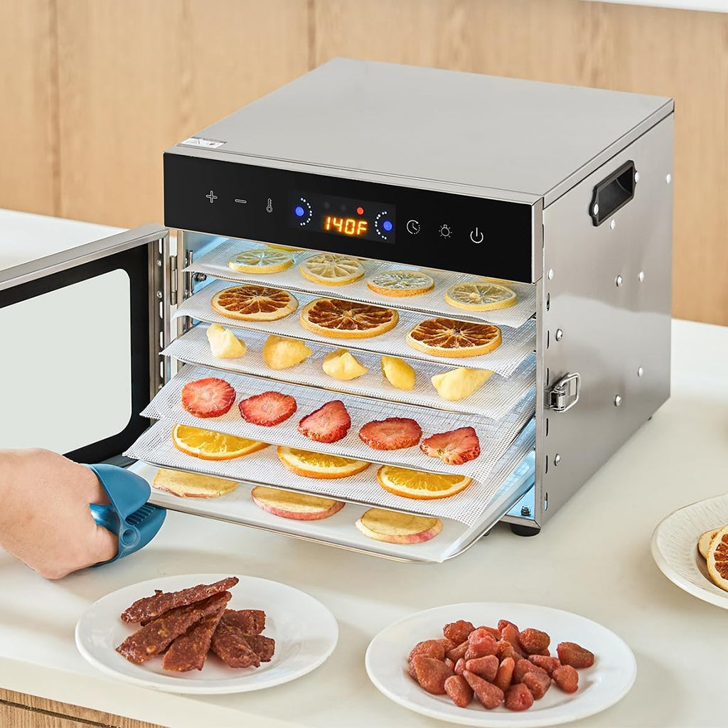 Vaisių ir maisto džiovyklė 400 W, 6 padėklų, nerūdijančio plieno